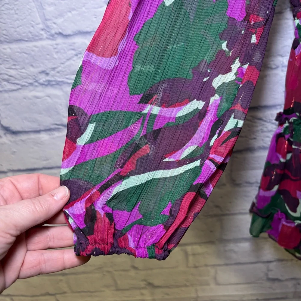 MISA Los Angeles Lorena mini dress Holiday Sparkle Abstract print Medium USA - Picture 12 of 16